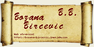 Božana Birčević vizit kartica